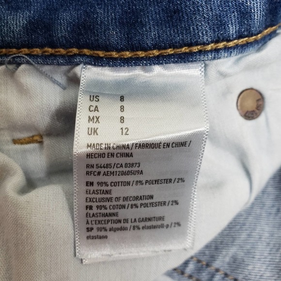 American Eagle Hi-Rise Shortie Denim Jean Shorts Womens 8 - Picture 9 of 10